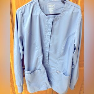 Cherokee scrub jacket women’s size L Ceil blue